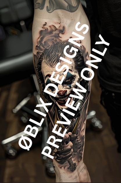 Joker Edition – Tattoo Design Pack (10 Designs)