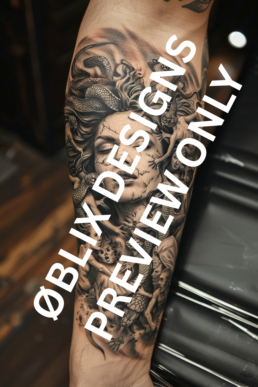 Medusa Edition – Tattoo Design Pack (10 Designs)