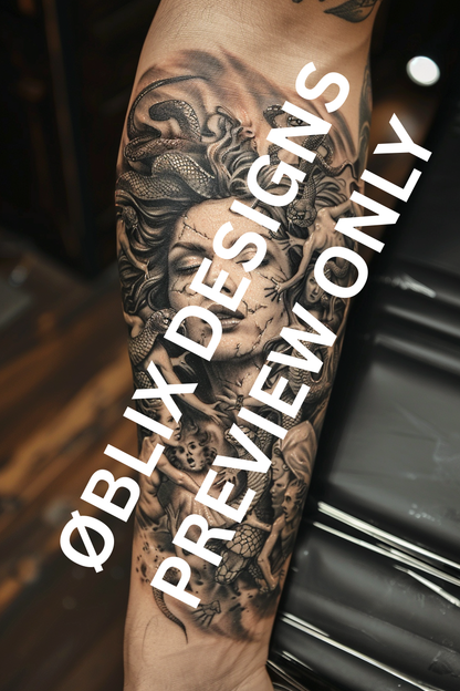 Medusa Edition – Tattoo Design Pack (10 Designs)